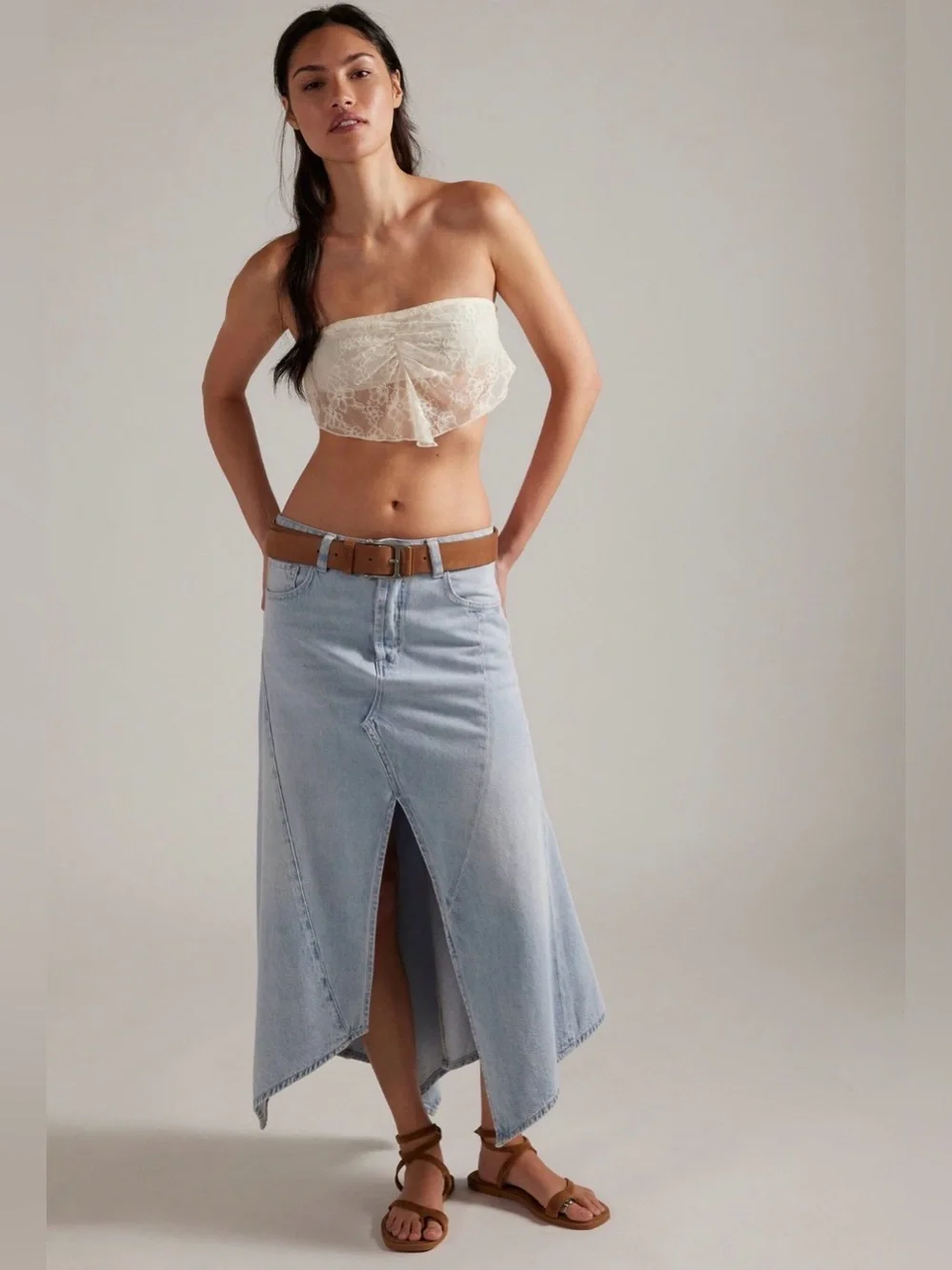 Free People We The Free Aquarius Maxi Skirt in Frostwire size 31 NWT